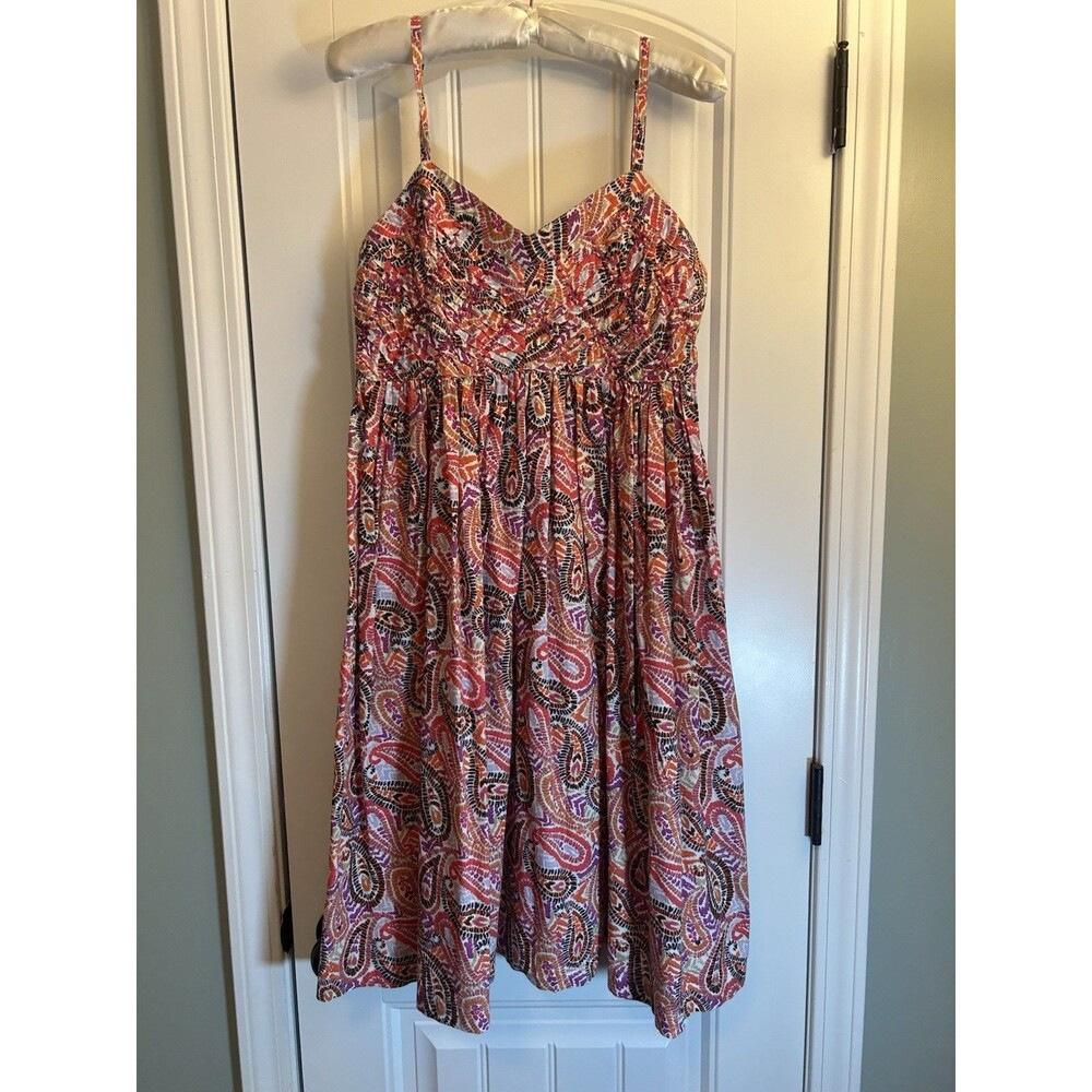 Madison Pink & Red Paisley Midi Dress - Picture 2 of 12